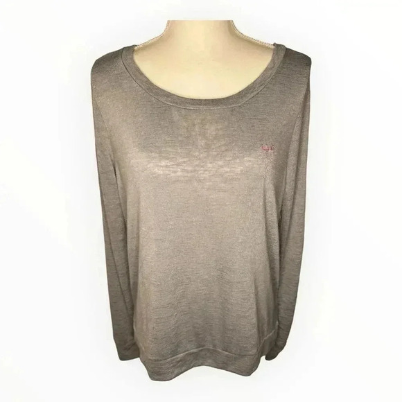 NEW Victoria’s Secret Women’s Small Gray Embroidered Bow‎ Sweater NWT - Picture 1 of 6